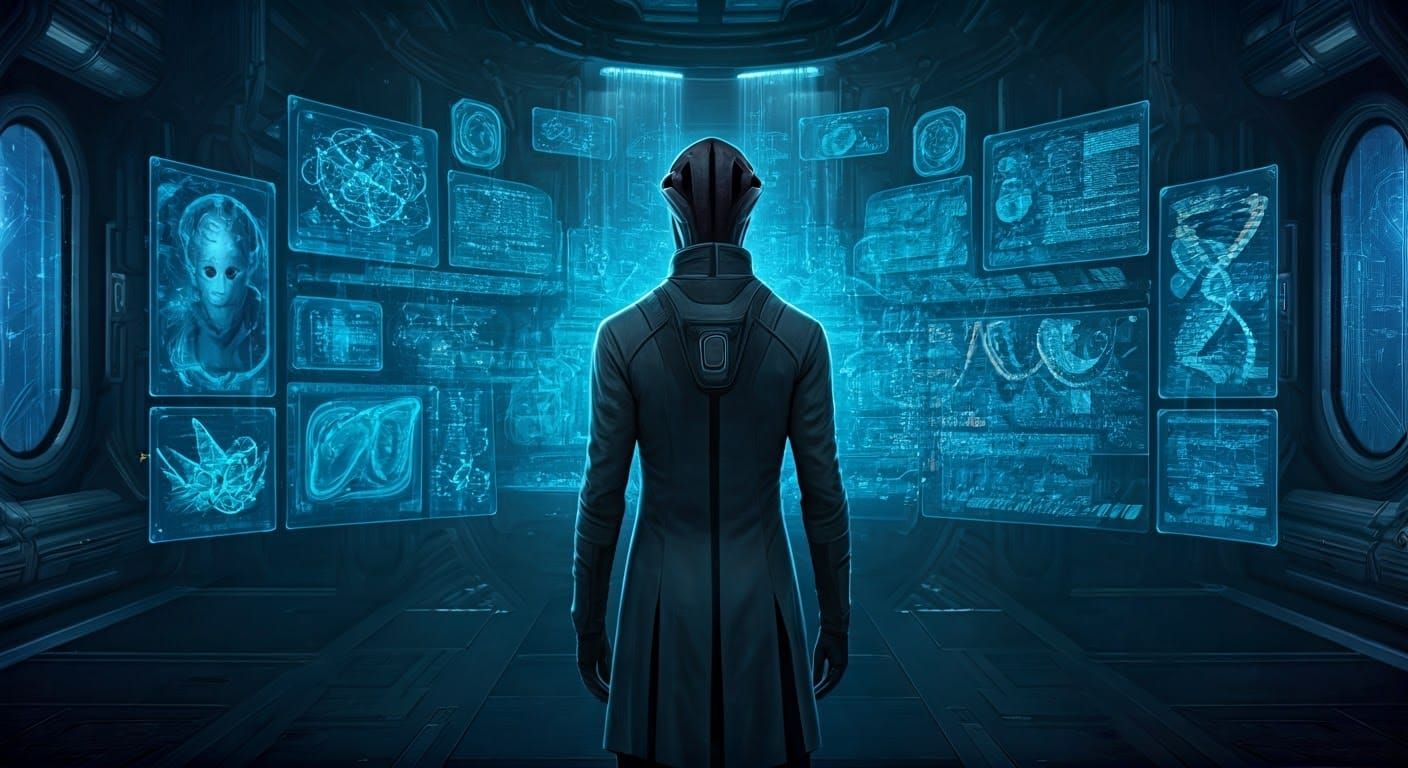 Mass Effect: Mass Effect Salarian researches Elcor and Hanar DNA and their microcosm of cells and other microorganisms I...