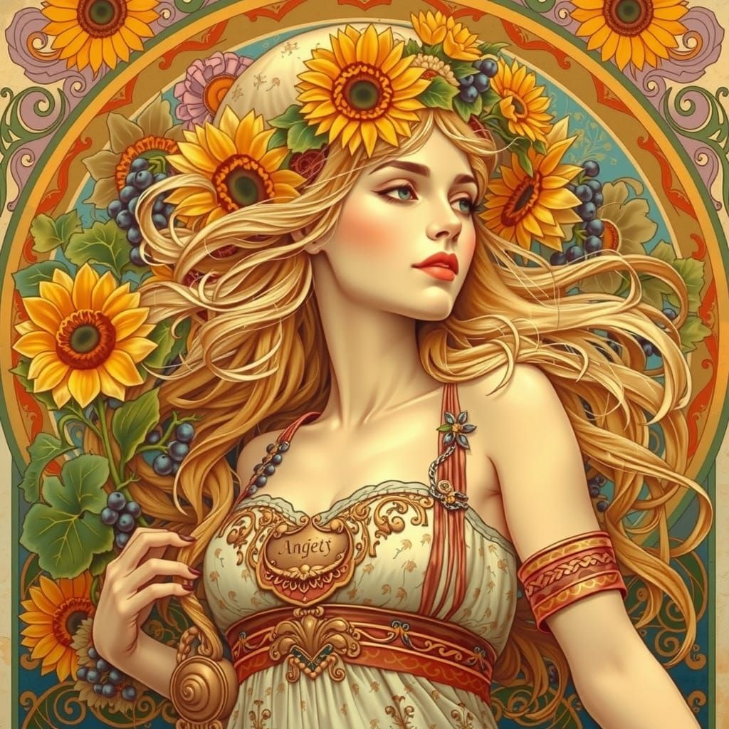 Sunflower Muse of the Golden Hour