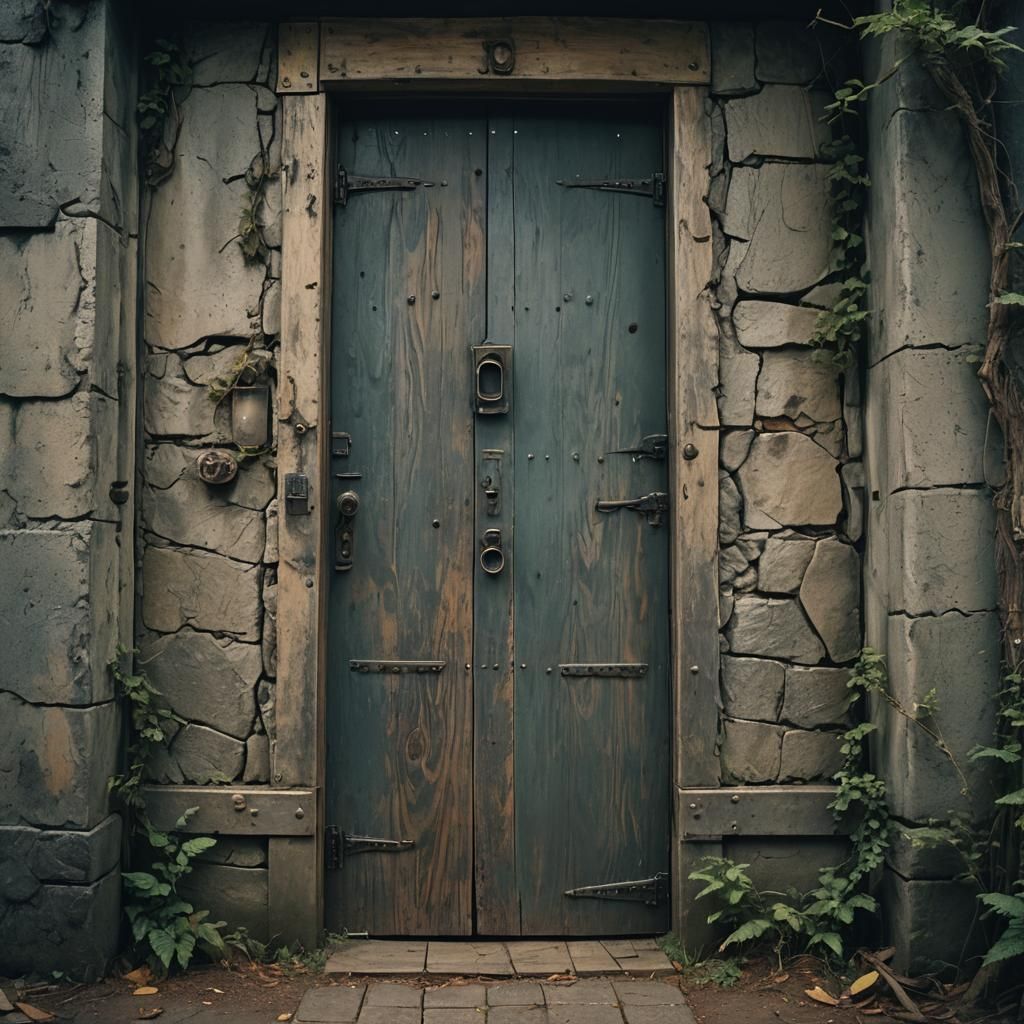 Mysterious Doorway in Cinematic Film Still