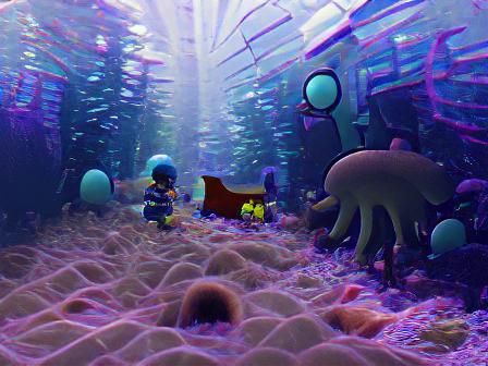 Enigmatic Underwater Realm: AI Interpretation