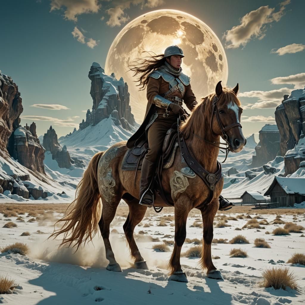 Surreal Equine Fantasy: Horse Riding a Horse
