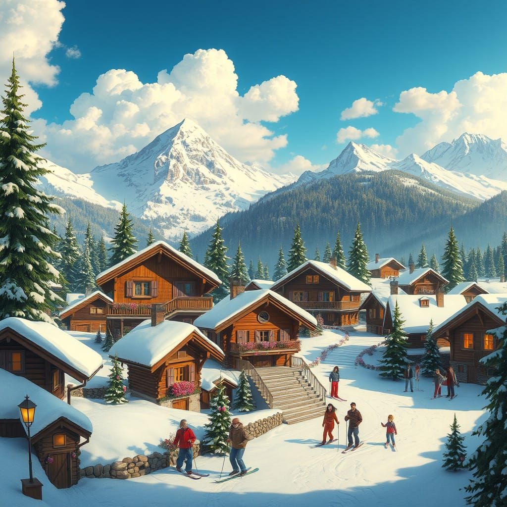 Enchanting Alpine Village Scene in Malbun