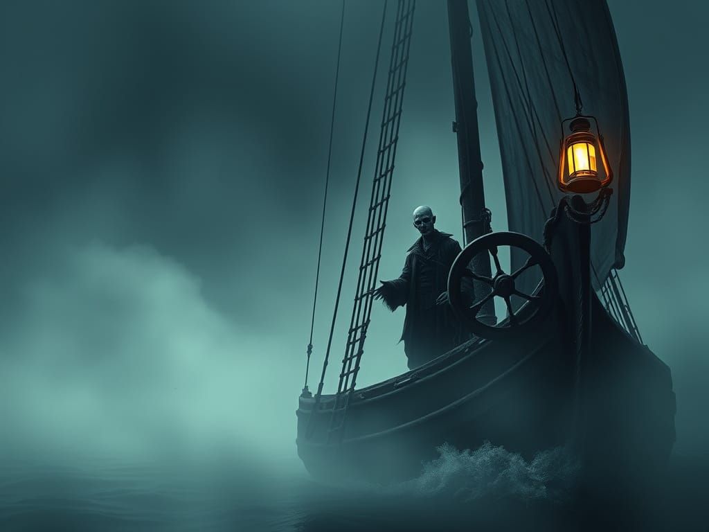 Ghostly Sailor Sets Sails in Haunting Fog