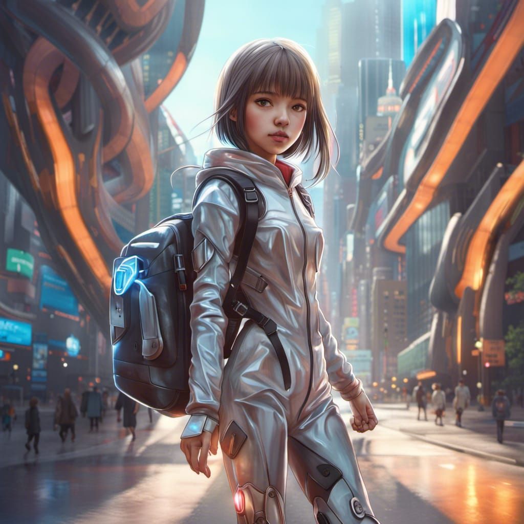 Futuristic outfit for girl