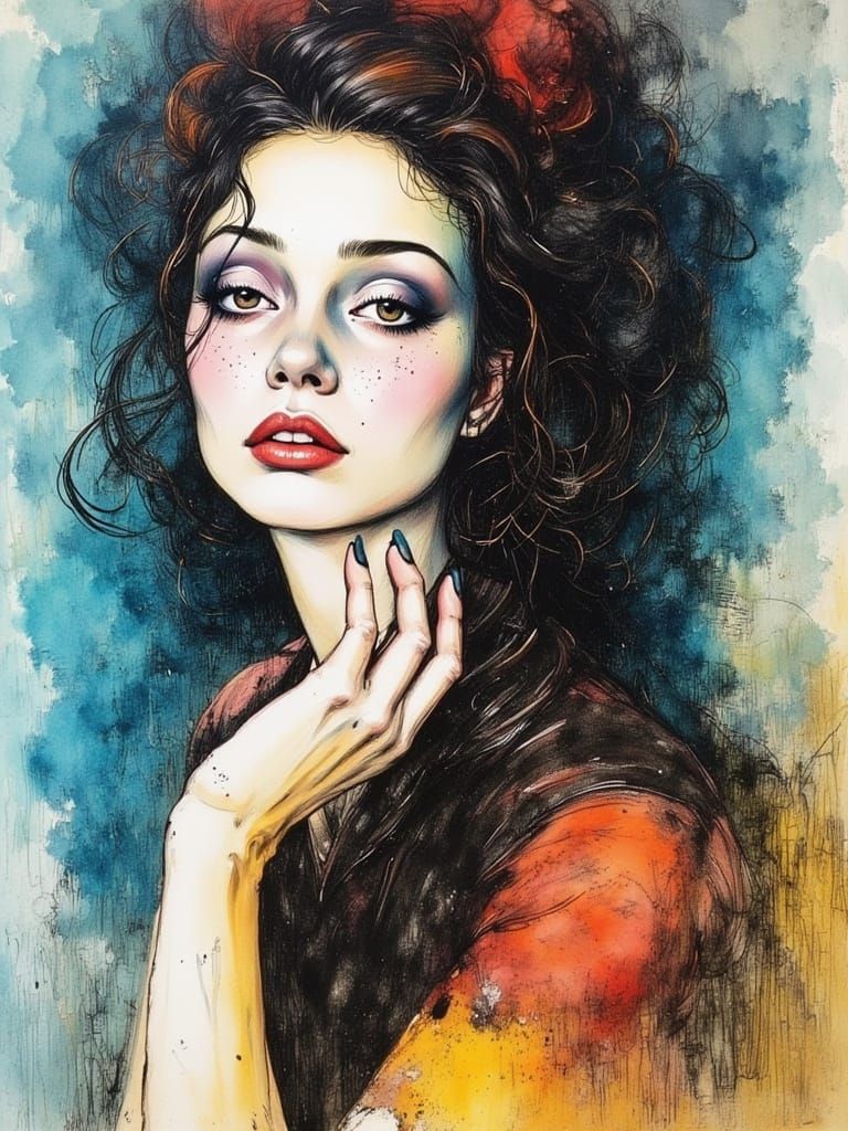 <lora:Petasum Incendit:1.0> <lora:Concelo:0.5>(resplendent highlighting) in the style of casual line and wash sketch, ha...