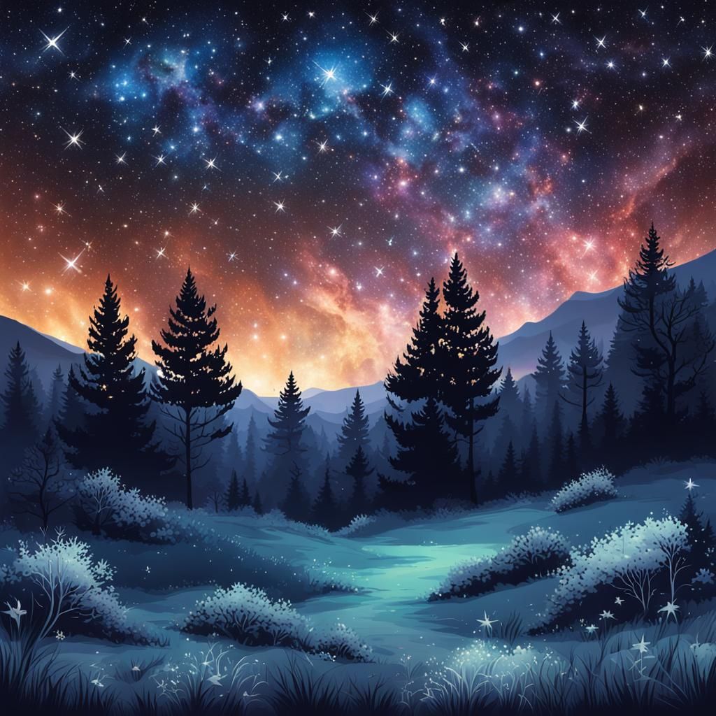 Stunning Night Sky Reveals Twinkling Stars