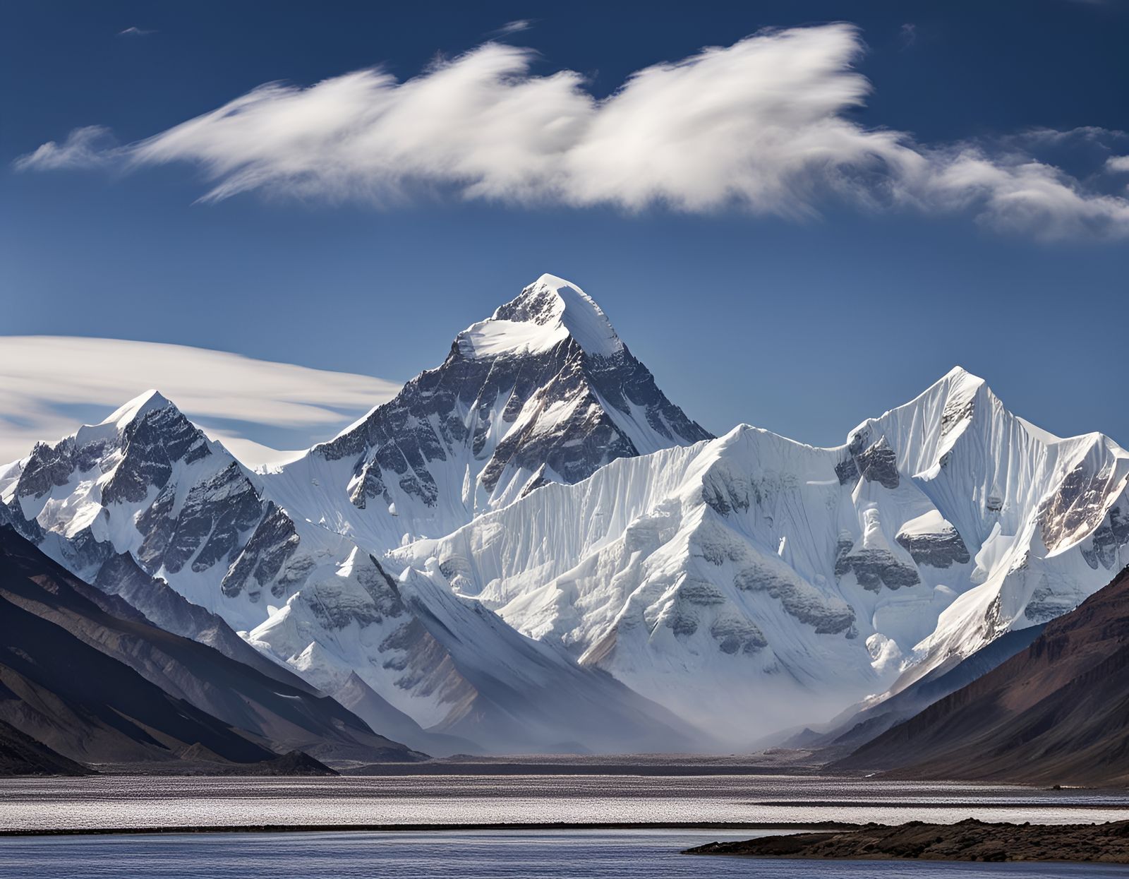 Majestic Landscape Portrait of Mount Everest