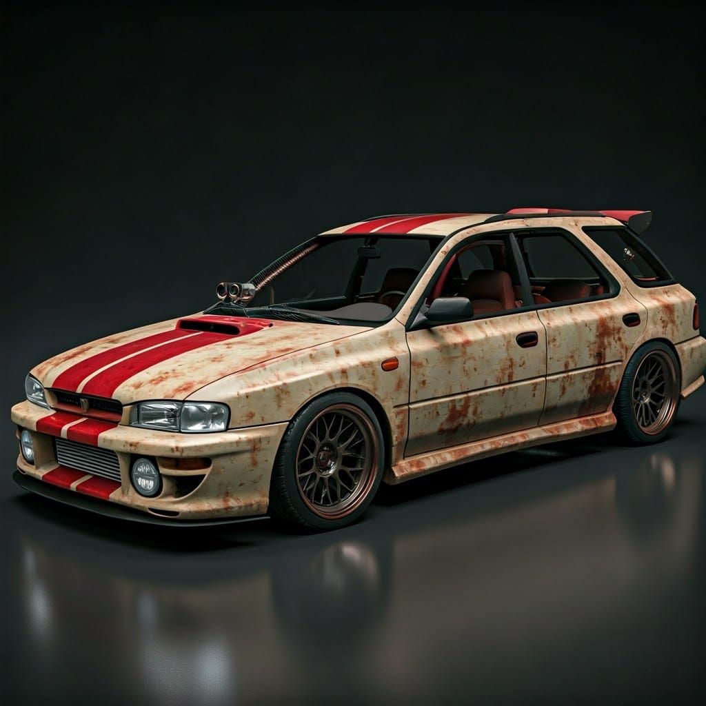 Rusted 90s Subaru Impreza Wagon Rat Rod
