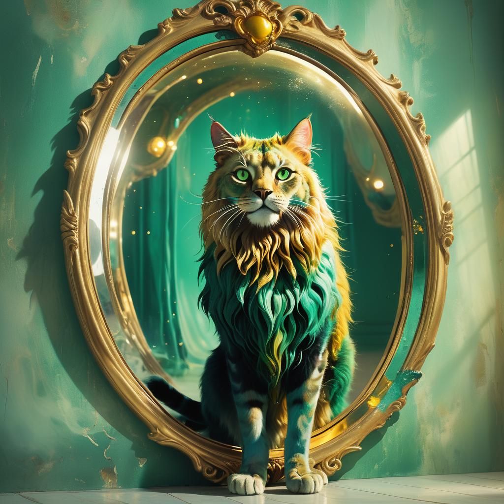 Surrealistic Cat Reveals Inner Lion