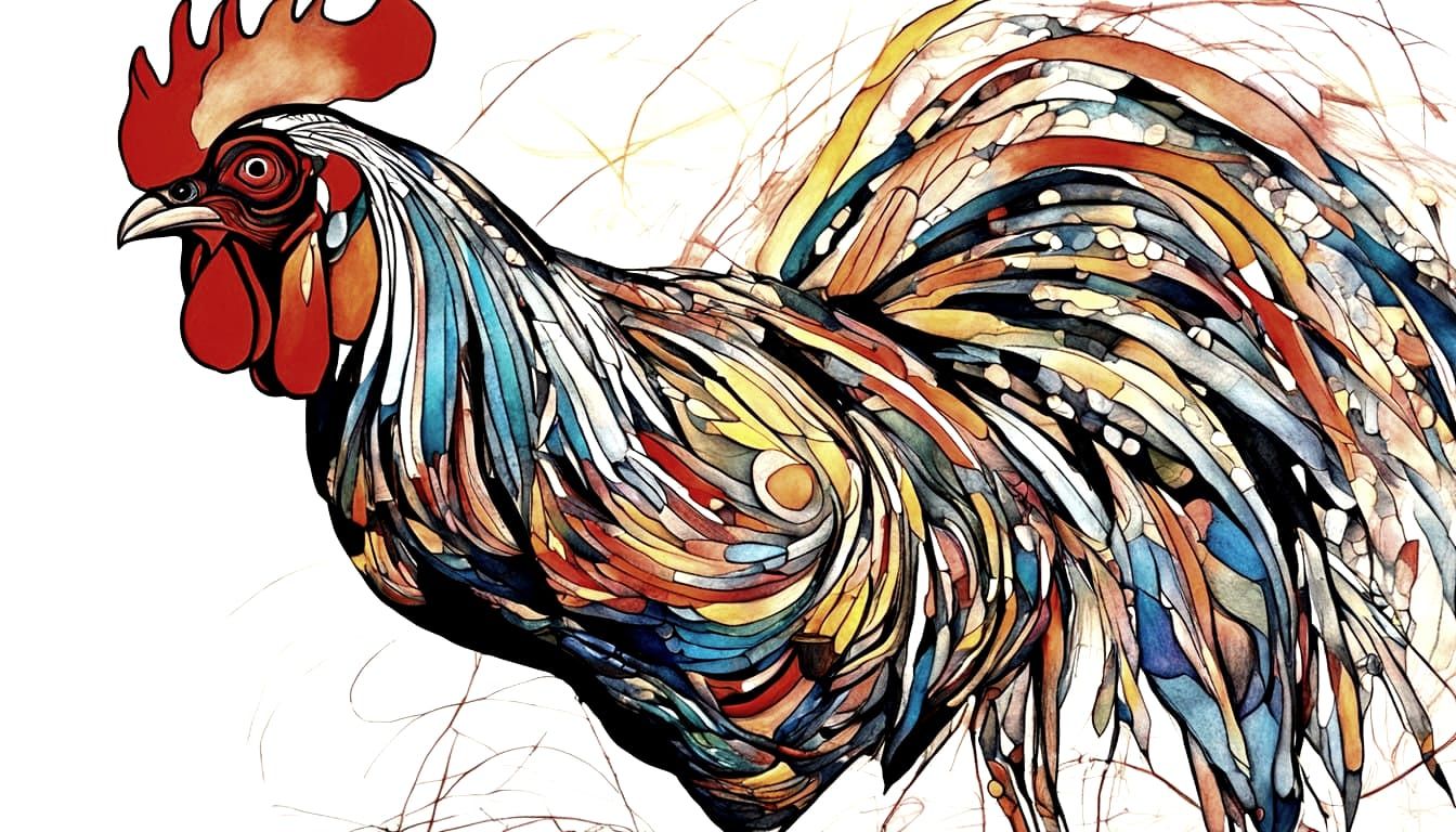 By Egon Schiele:: A rooster