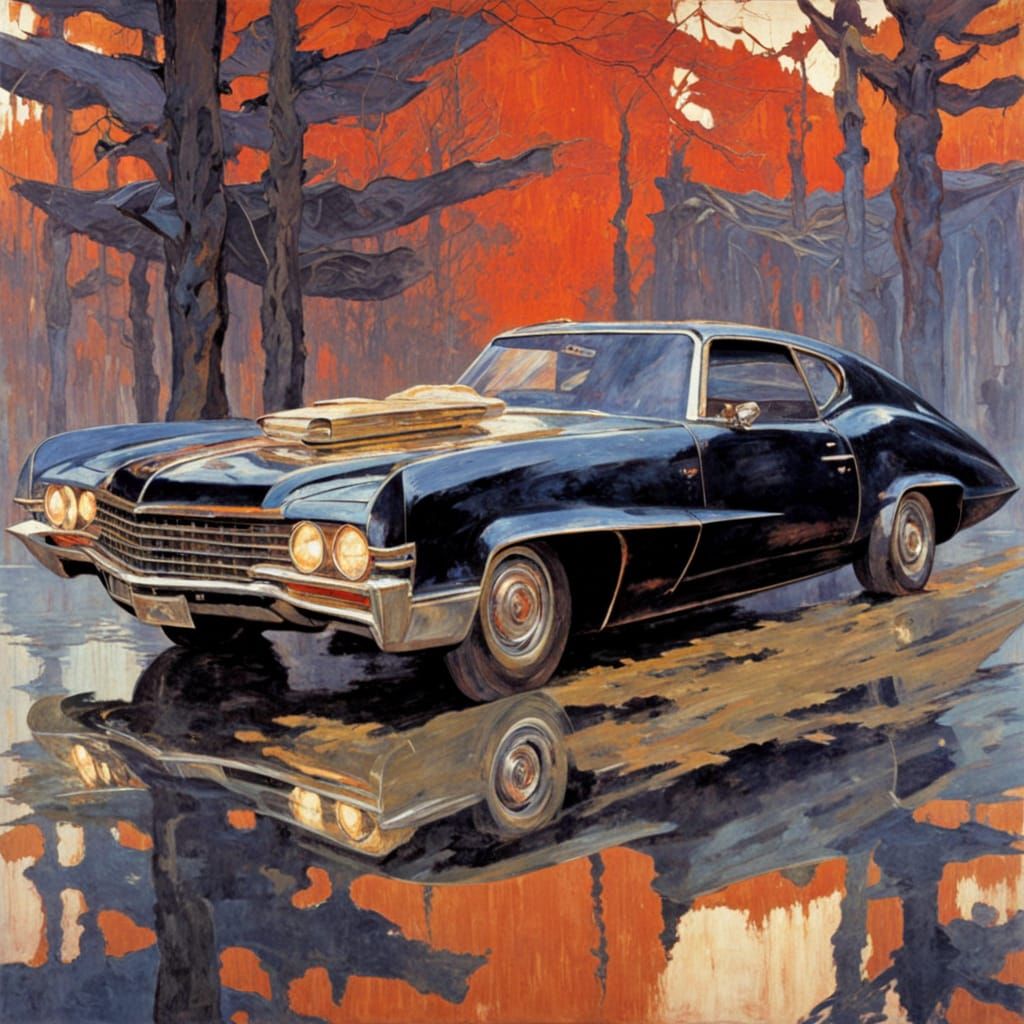 Vampire Lord Poses With Budget Chevrolet Muscle Car