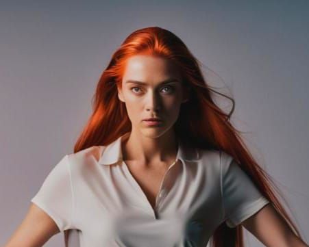 Glamorous Woman with Piercing Eyes, Cinematic Portrait