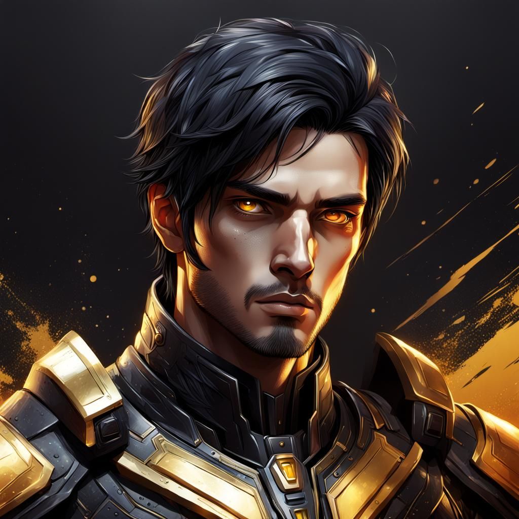 Detailed Quarian Portrait with Golden Eyes