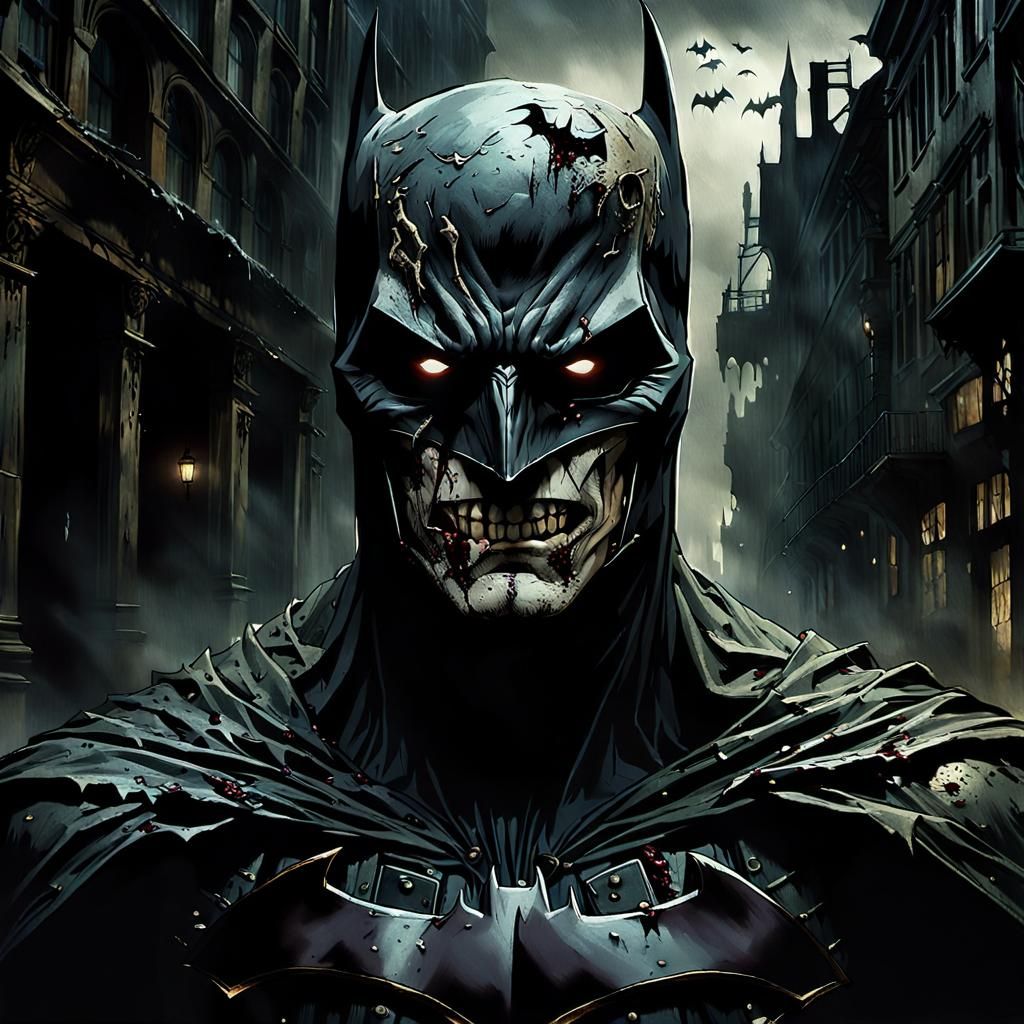 Gothic Batman Stumbles Through Haunting Gotham City Streets...