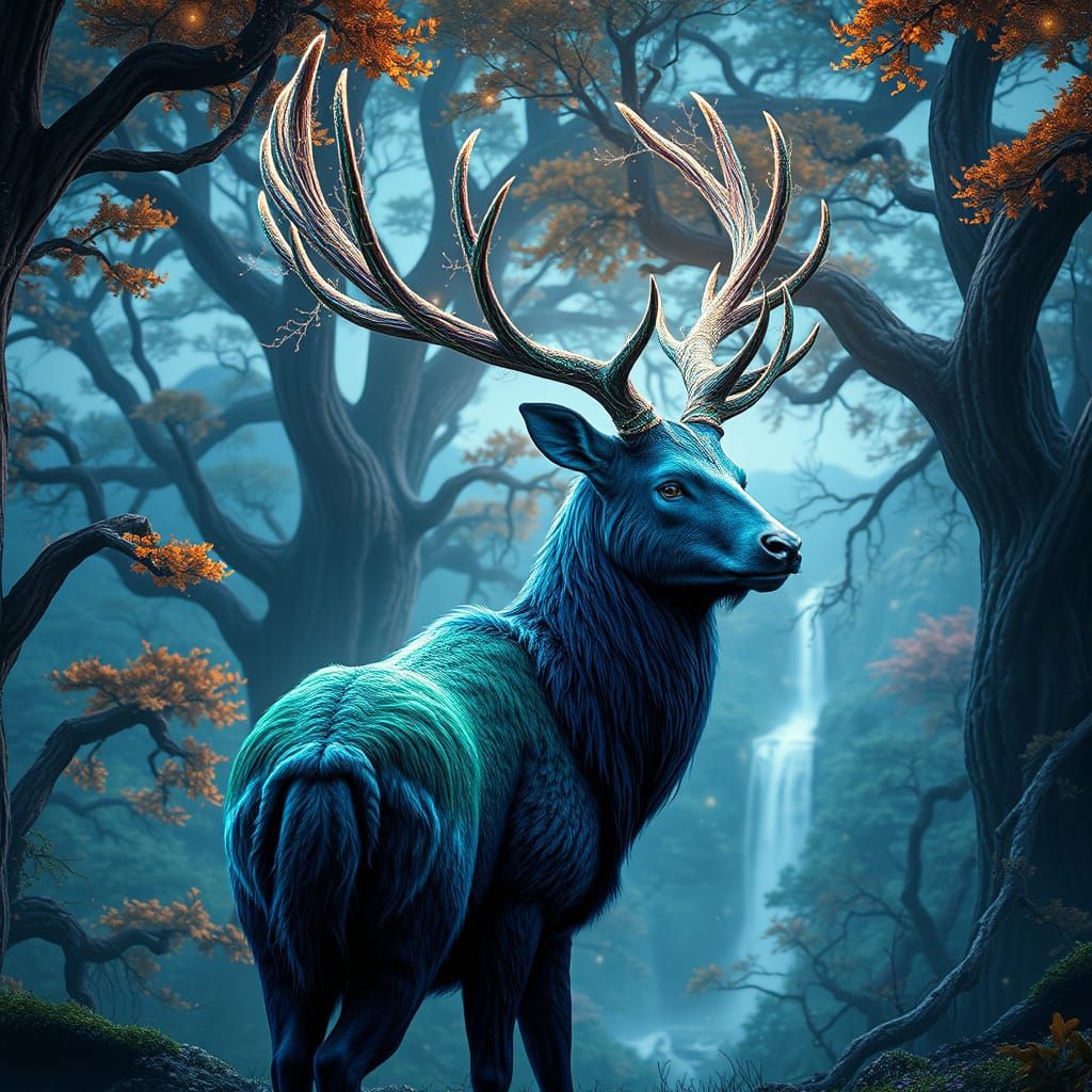 Majestic Cervo in Enchanted Forest