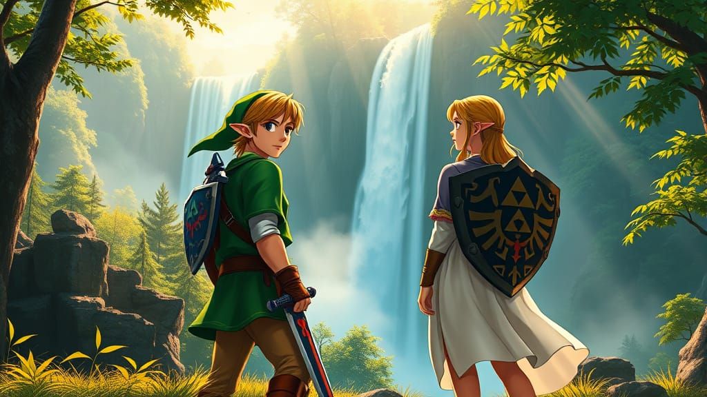 Heroic Hylian Duo Embarks on Quest