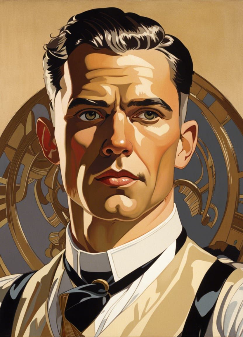 Hyperrealistic, 16k resolution, a man in a dignified pose, i...