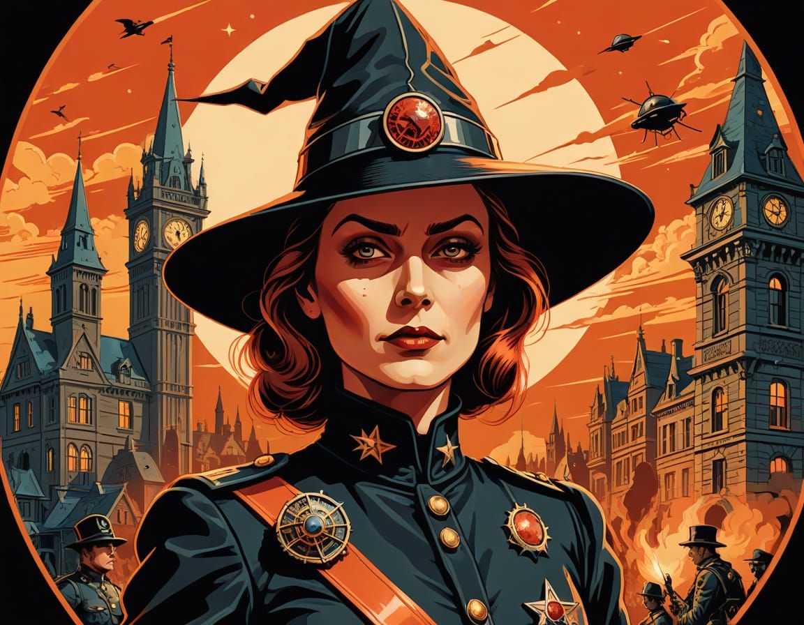 Victorian Sci-Fi Witch-Sergeant Battles Martian Alien