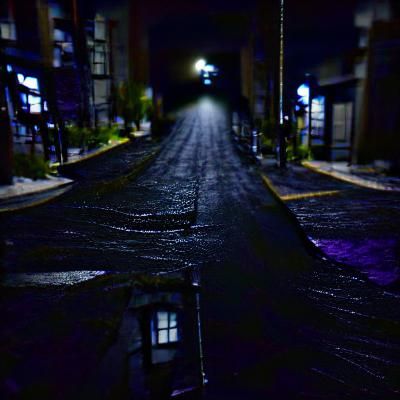 Dark Street at Night