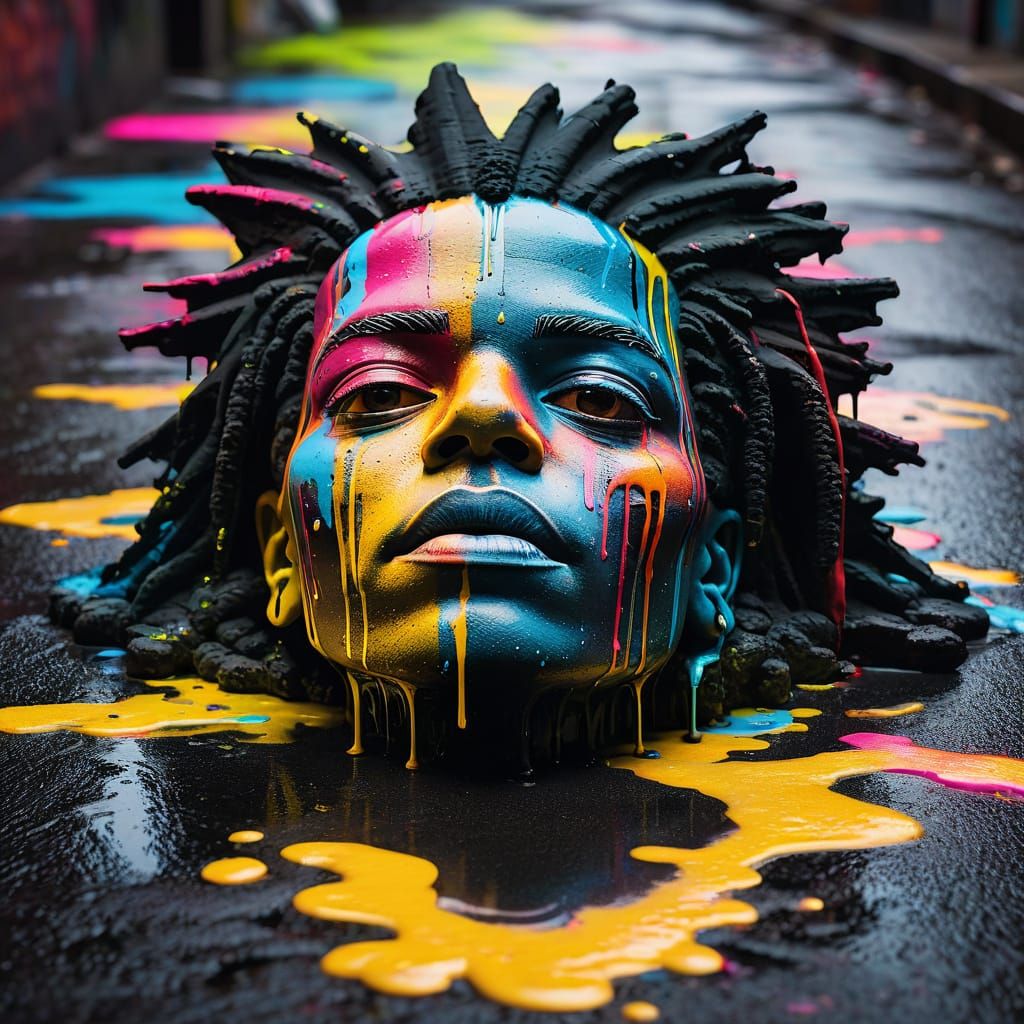 Dreaming in Basquiat-Style Street Art