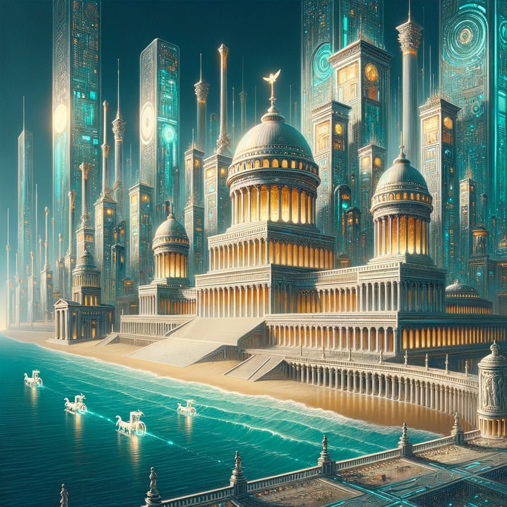 Ethereal City of Elegance and Innovation