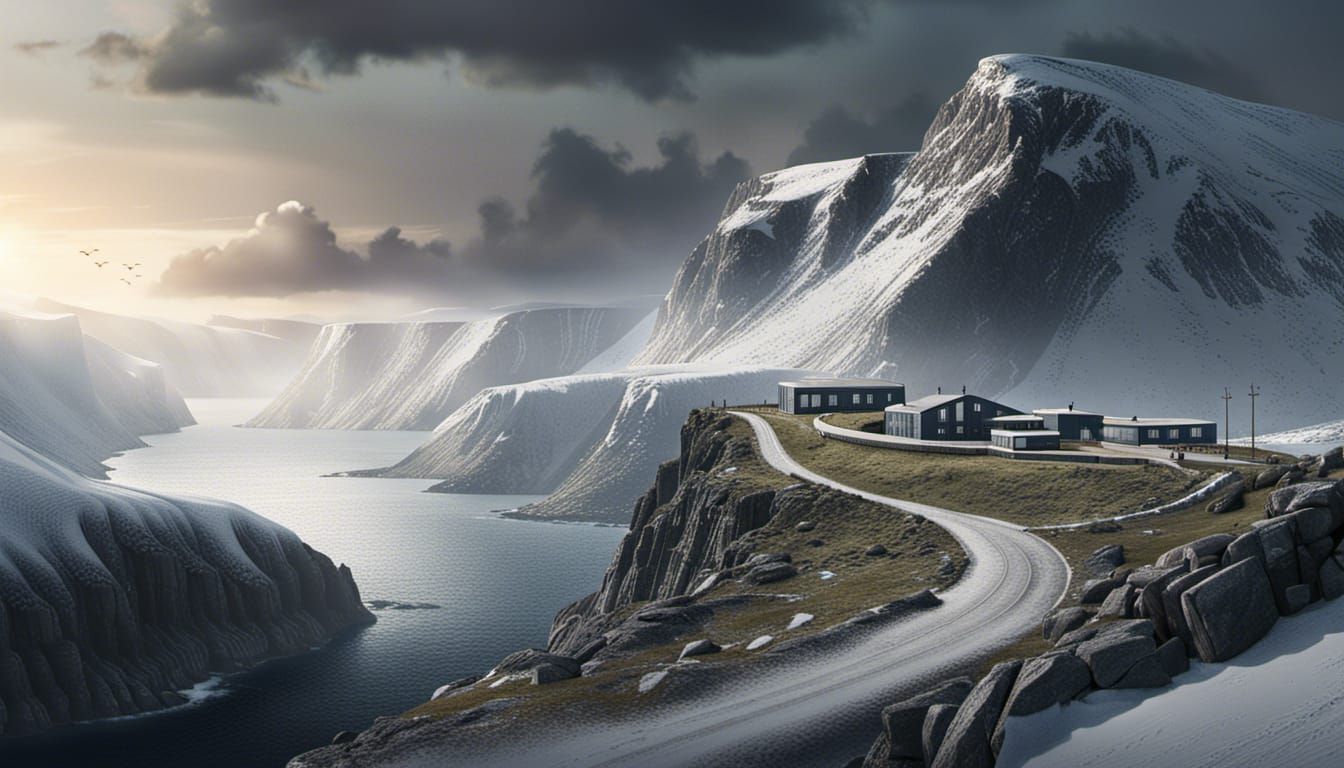 Nordkapp Detailed Matte Painting Landscape