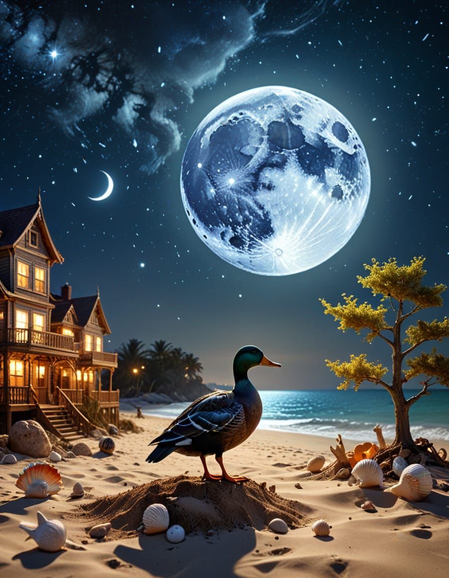 Magical Moonlight Photography Studio on Steampunk Beach