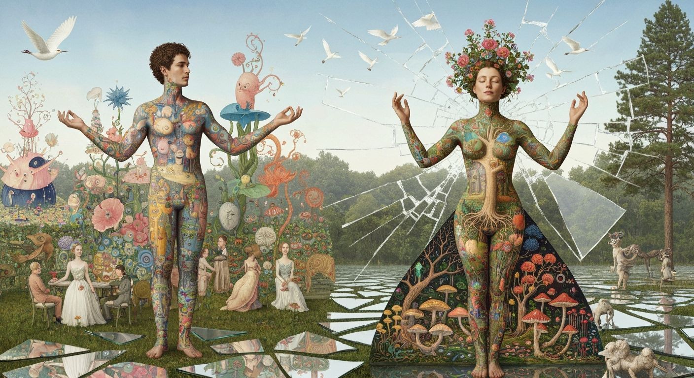 Surreal Garden Party in Fantasy Plant Kingdom