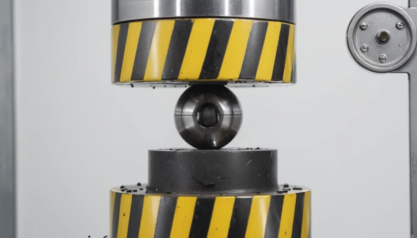 Ball bearing in a hydraulic press