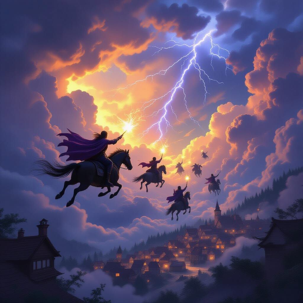 Wilde Reiter Chaotic Flight in Stormy Skies