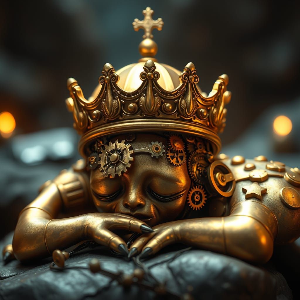 Clockwork Crown on Transforming Brass Golem