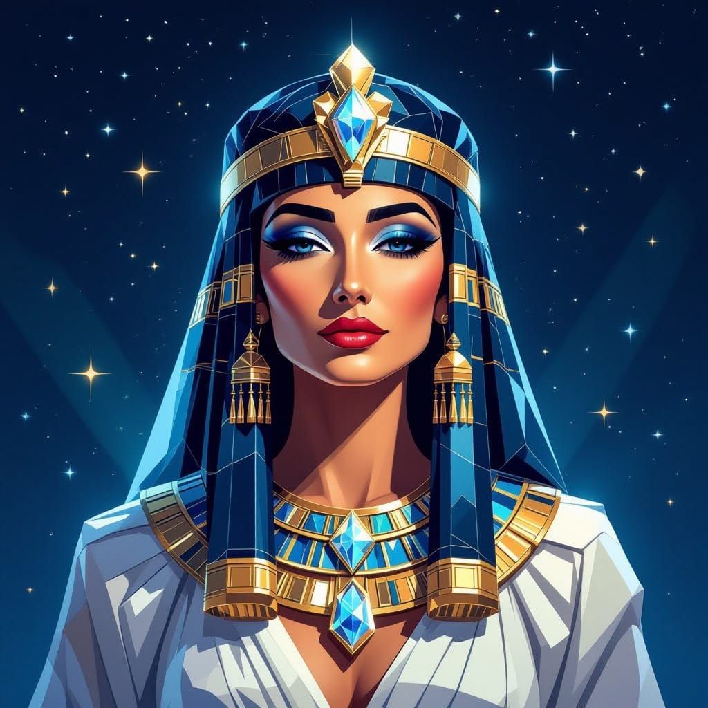 Crystal Entity Portrait in Cosmic Void