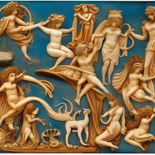 Ancient Greek Mythology Scene