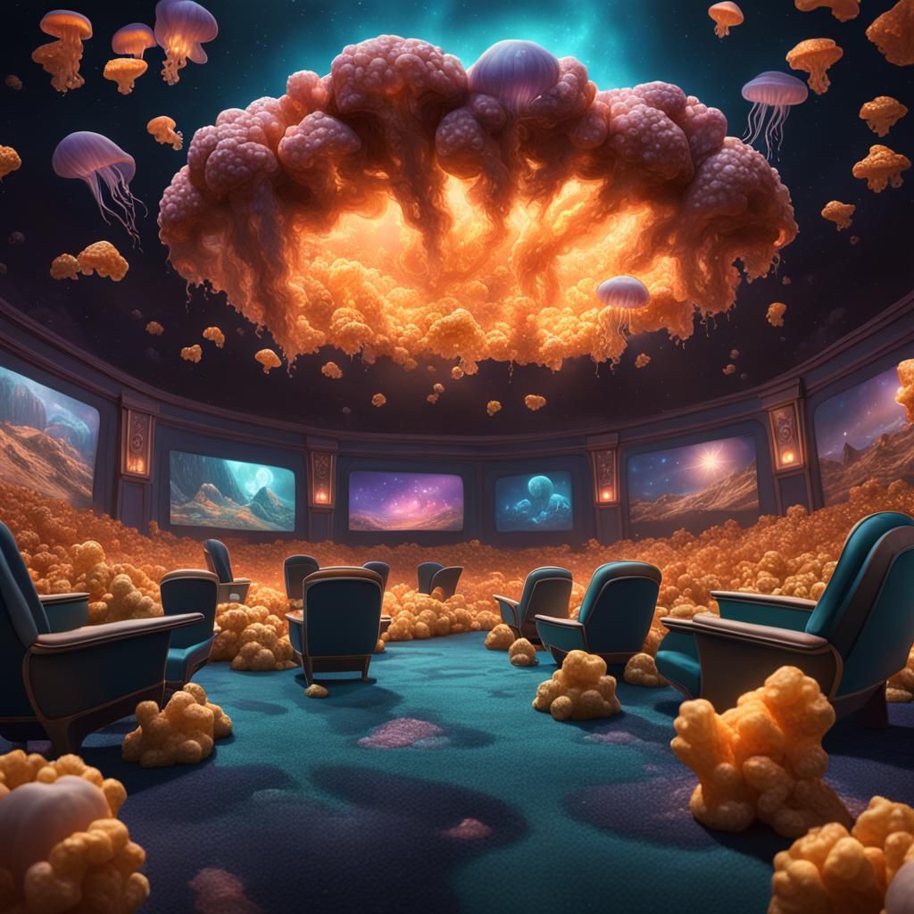 Jellyfish Drive-In Movie Theater: Fantasy Concept Art