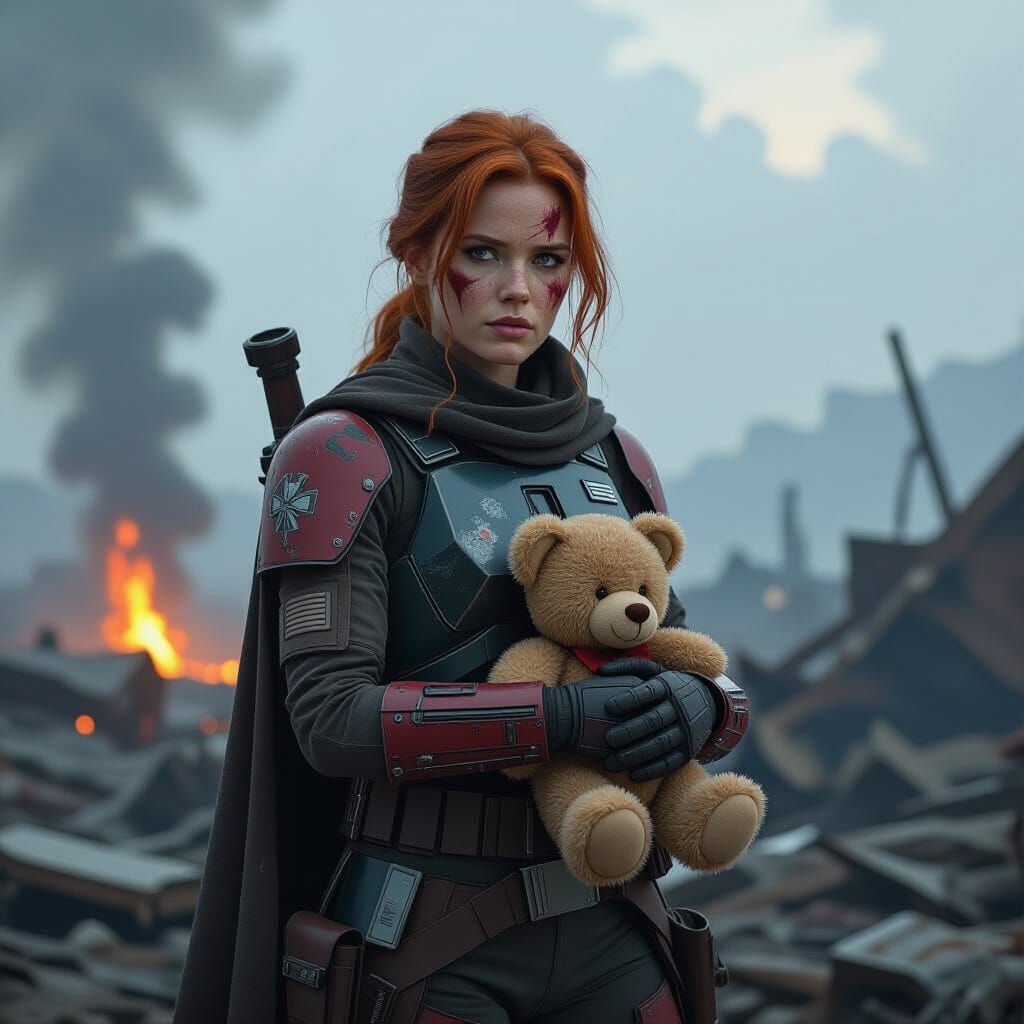 Wreckage of War: Star Wars Scout with Teddy Bear
