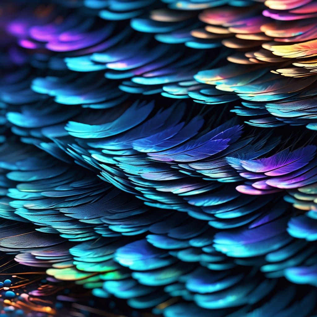 Feather Edge: Microscopic Life in Digital Art