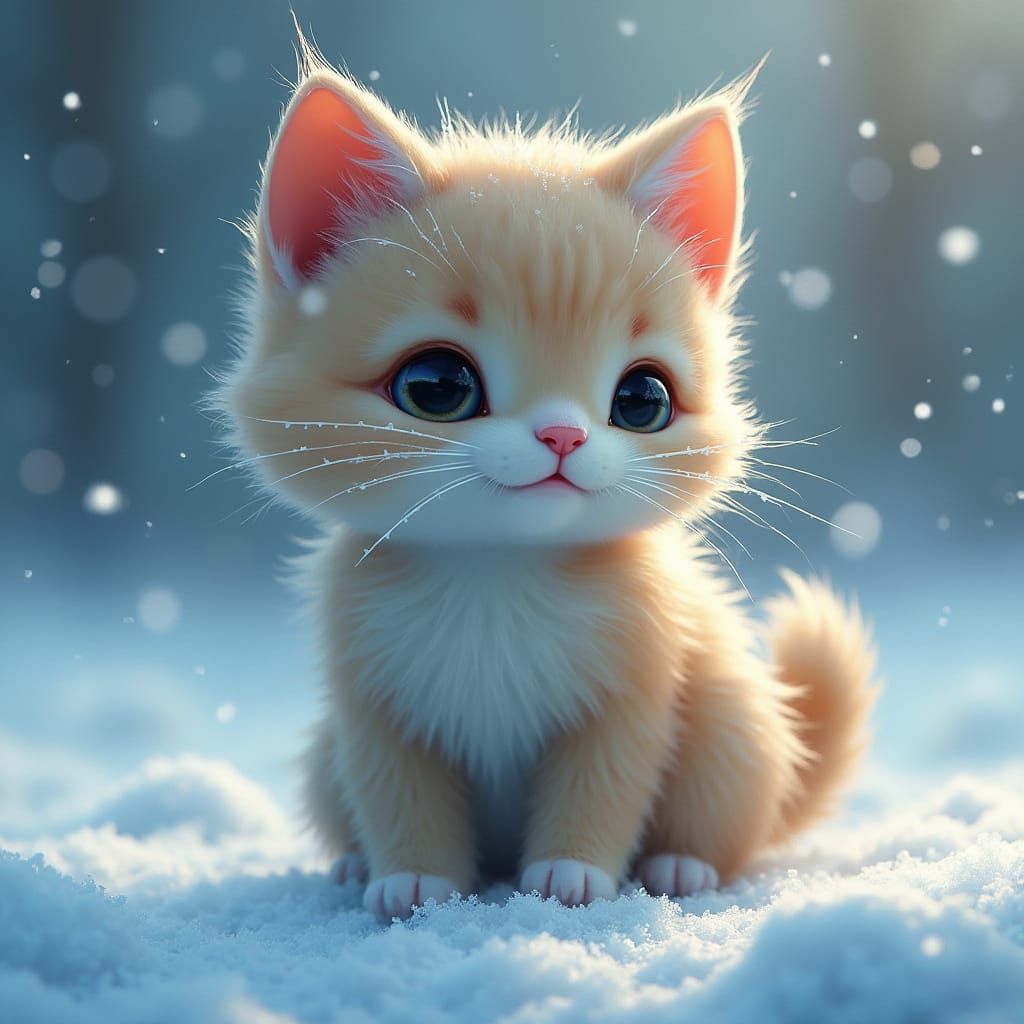 Frosted Feline in Winter Wonderland