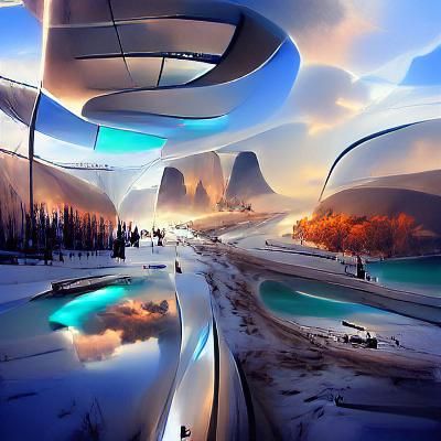 Cyberpunk Cityscape at Night in Neon Lights