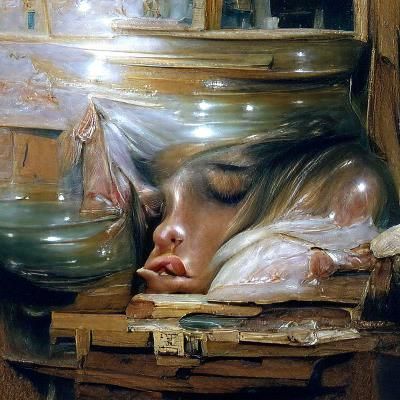 Luminist Oil Painting of a Night Scene