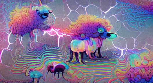 Psychedelic Electric Sheep on Artstation