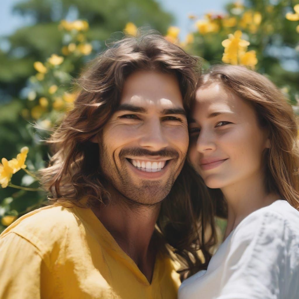 Couple in Love with Vibrant Style