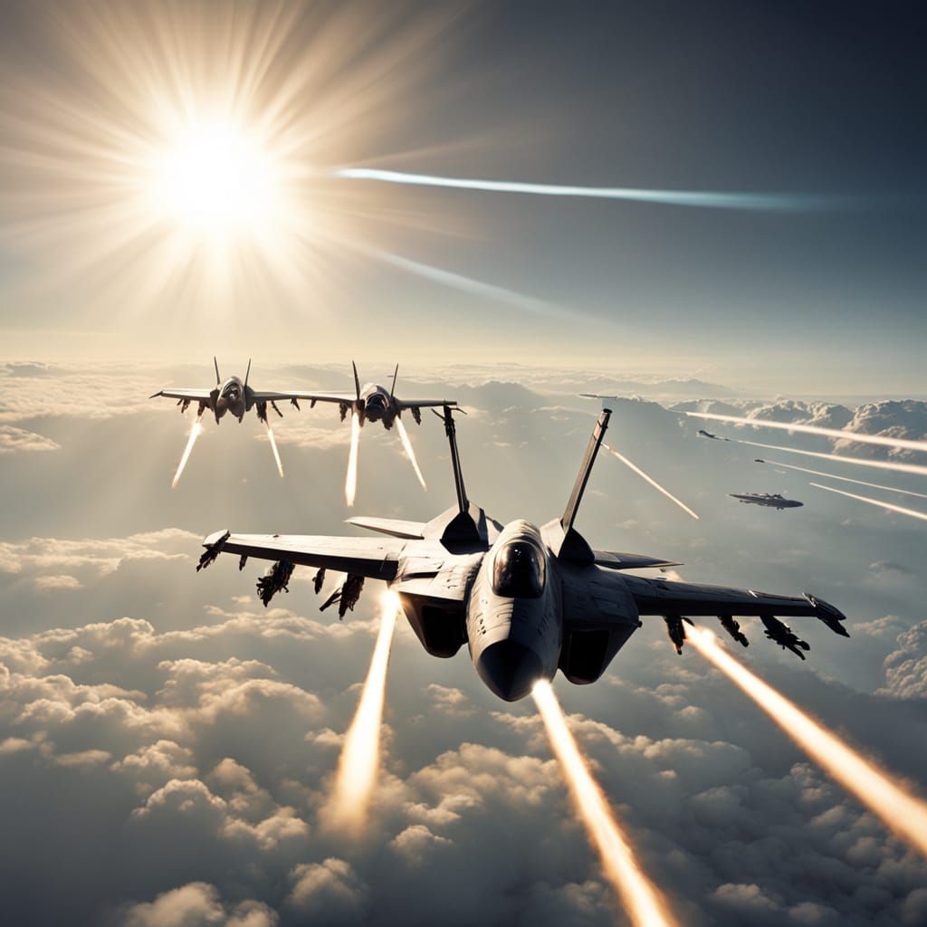 F-17 US Fighter Jets Engage Millennium Falcon in Epic Space ...