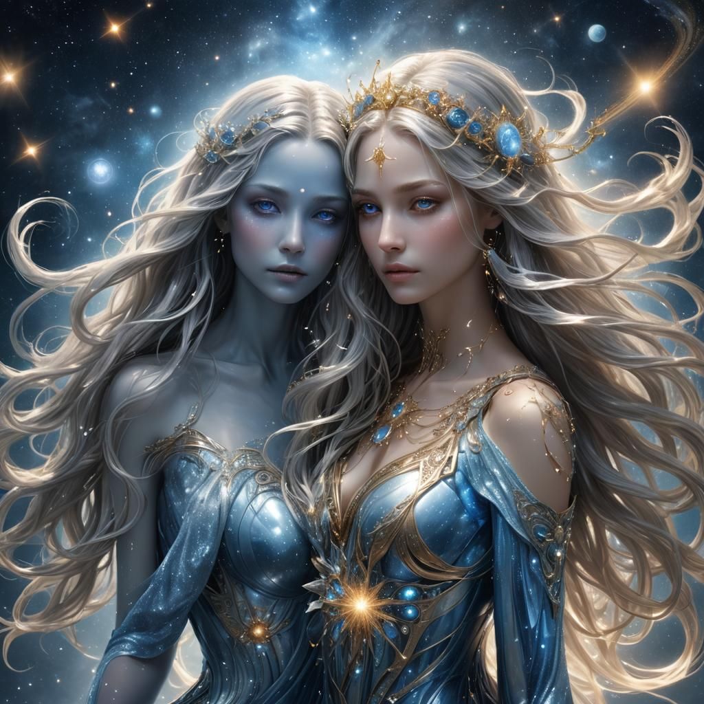 Ethereal Starseeds Teaching Peace in Photorealistic CGI