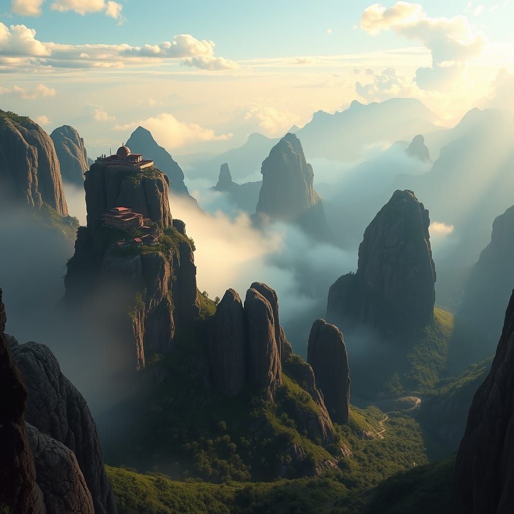 Meteora Greece: Monasteries in Sunrise Light