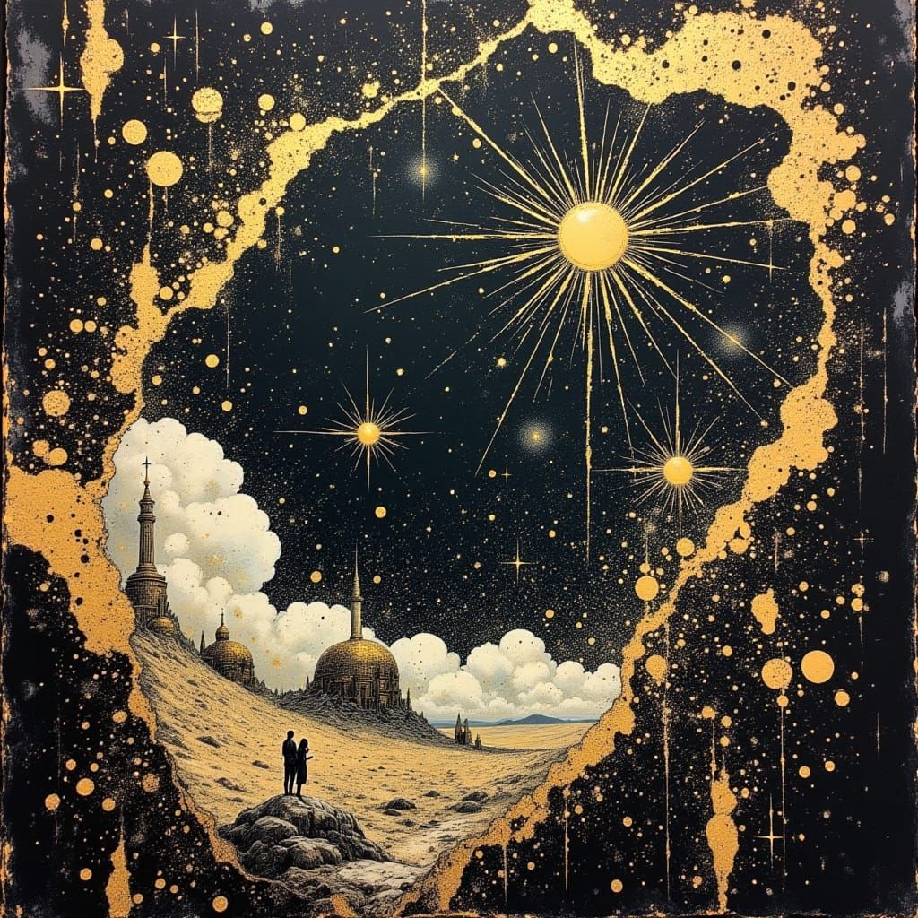 Intricate Sci-Fi Masterpiece with Dramatic Lighting