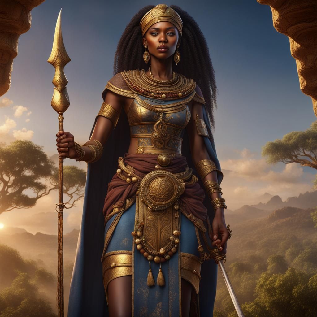 Ethiopian Queen: A Detailed Matte Painting