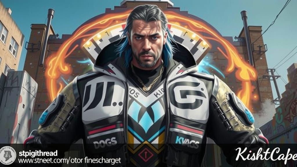 Rapper K in Urban Alley with Neon Graffiti Wall