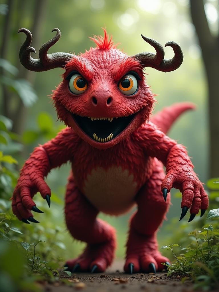 Elmo as Ferocious Velociraptor in Prehistoric Jungle