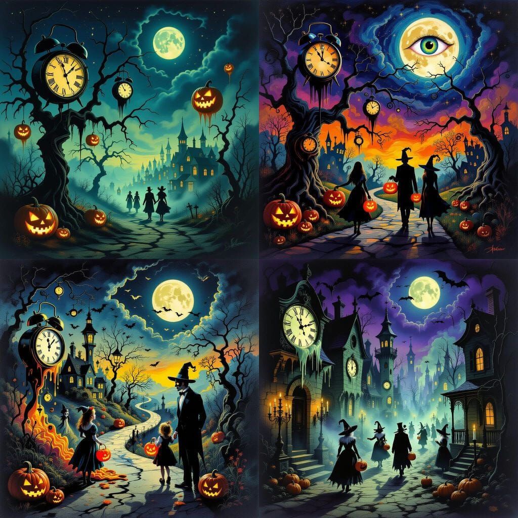 Salvador Dali Inspired Twisted Halloween Night