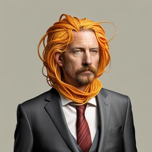 Surreal Portrait of Human Spaghetti
